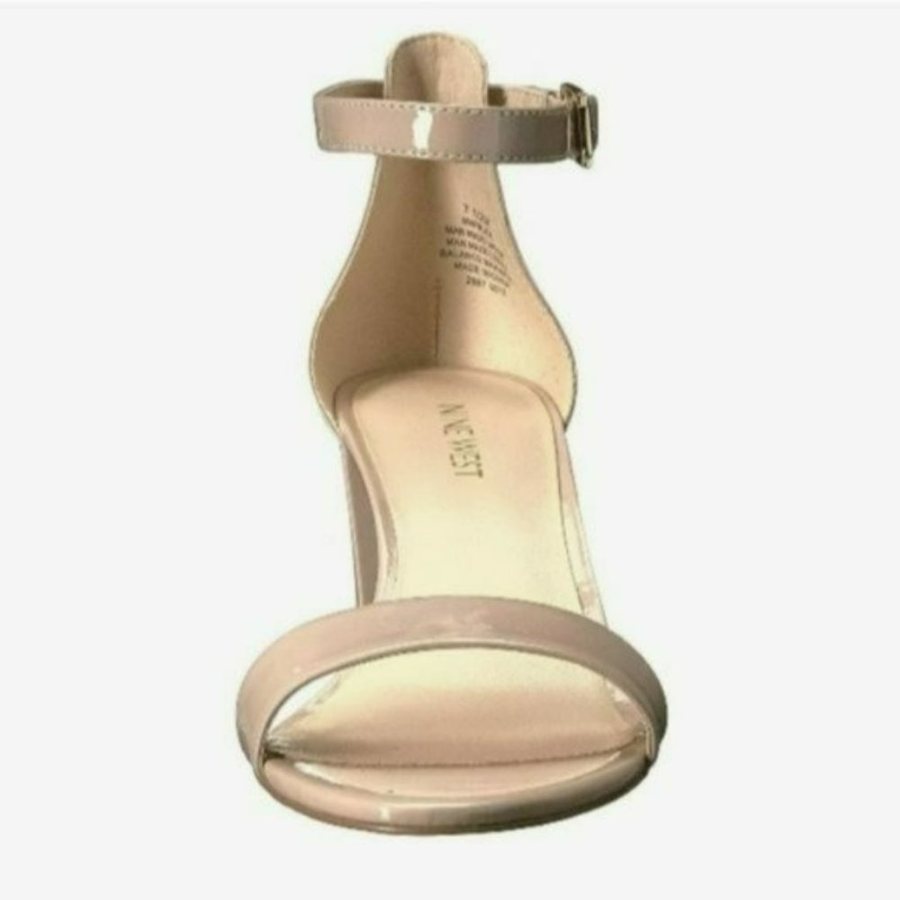 Nine West Pruce Ankle Strap Block Heel Sandals -Natural - Picture 2 of 11